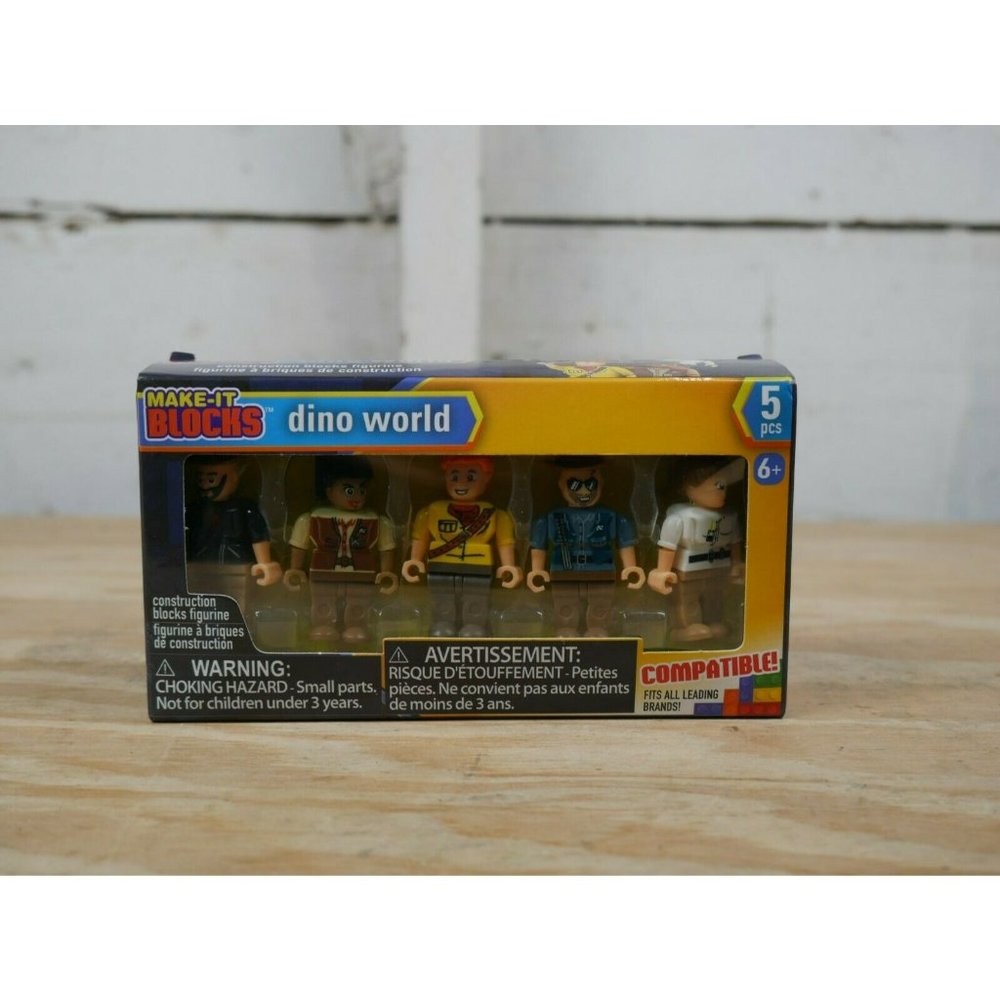 Make-It Blocks Dino World Construction Blocks Figurine 5pcs